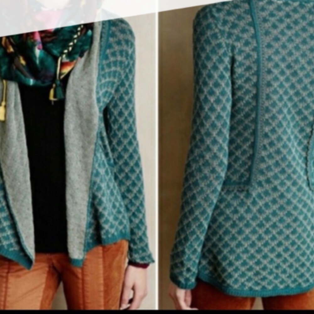 Anthropologie Knitted Knotted cardigan M